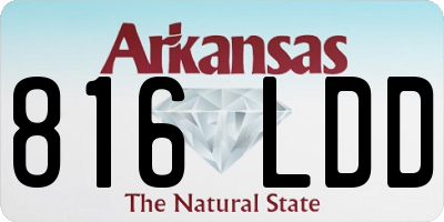 AR license plate 816LDD