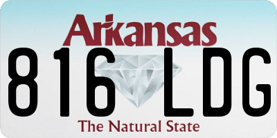 AR license plate 816LDG