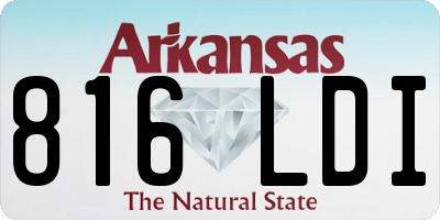 AR license plate 816LDI