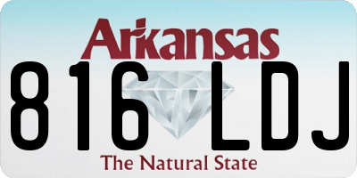 AR license plate 816LDJ
