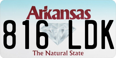 AR license plate 816LDK