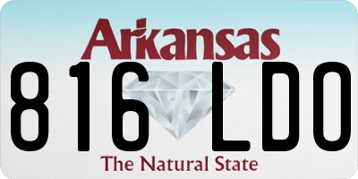 AR license plate 816LDO