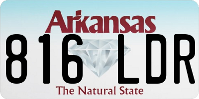 AR license plate 816LDR