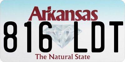AR license plate 816LDT