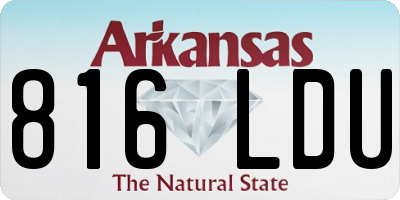 AR license plate 816LDU