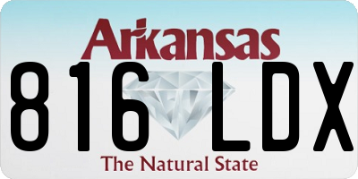 AR license plate 816LDX