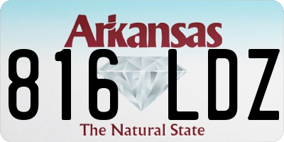 AR license plate 816LDZ
