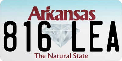 AR license plate 816LEA