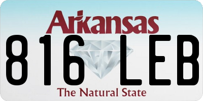 AR license plate 816LEB
