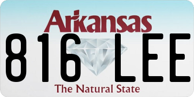 AR license plate 816LEE