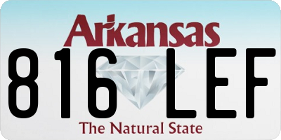 AR license plate 816LEF