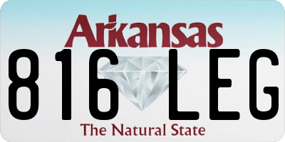 AR license plate 816LEG