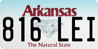 AR license plate 816LEI
