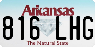 AR license plate 816LHG