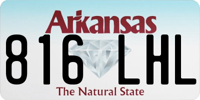 AR license plate 816LHL