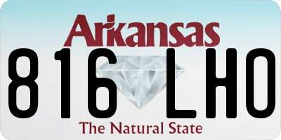 AR license plate 816LHO
