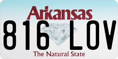 AR license plate 816LOV