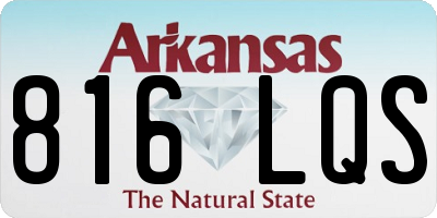 AR license plate 816LQS