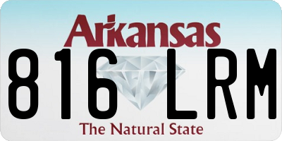 AR license plate 816LRM