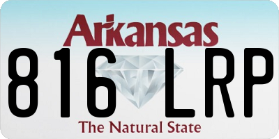 AR license plate 816LRP