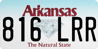 AR license plate 816LRR
