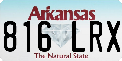 AR license plate 816LRX