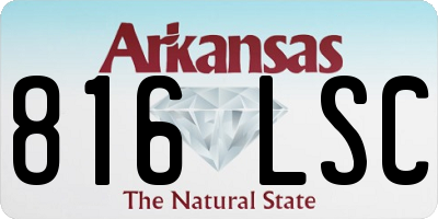 AR license plate 816LSC