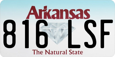 AR license plate 816LSF