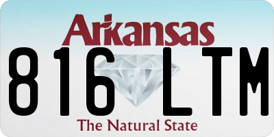 AR license plate 816LTM