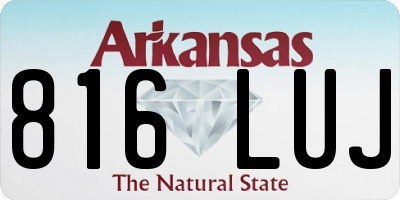 AR license plate 816LUJ
