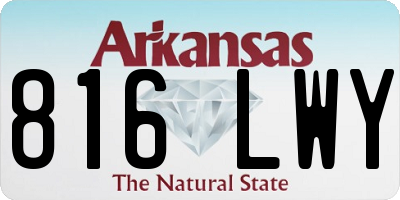 AR license plate 816LWY