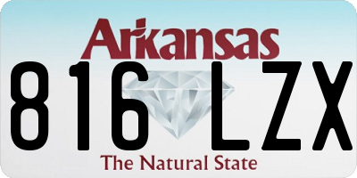 AR license plate 816LZX