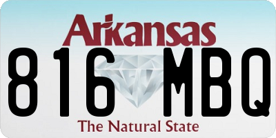 AR license plate 816MBQ