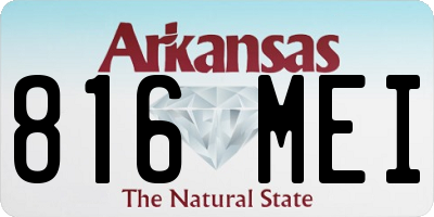 AR license plate 816MEI