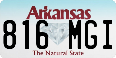 AR license plate 816MGI