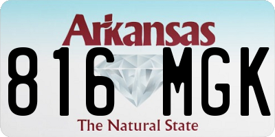 AR license plate 816MGK