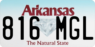 AR license plate 816MGL