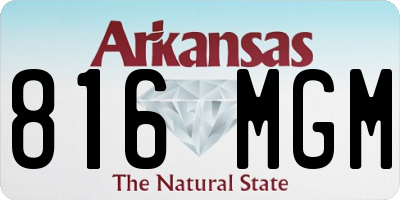 AR license plate 816MGM