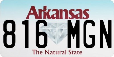 AR license plate 816MGN