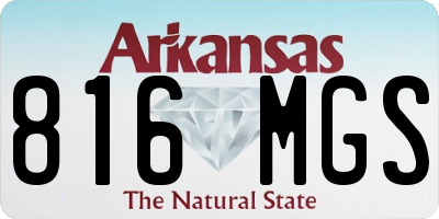 AR license plate 816MGS