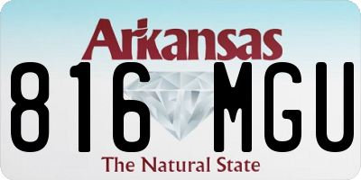 AR license plate 816MGU