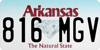 AR license plate 816MGV