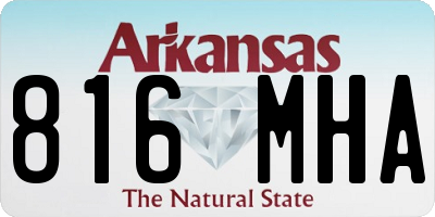 AR license plate 816MHA