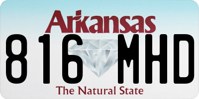 AR license plate 816MHD