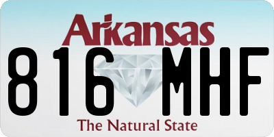AR license plate 816MHF