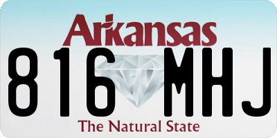 AR license plate 816MHJ