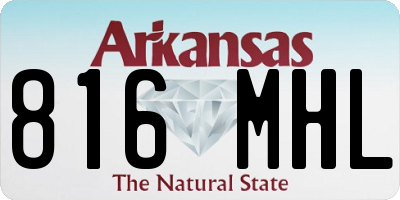 AR license plate 816MHL