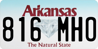 AR license plate 816MHO