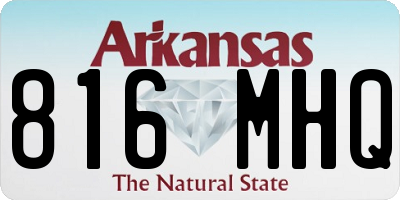 AR license plate 816MHQ