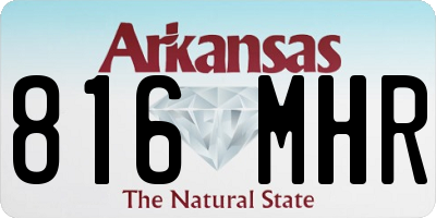 AR license plate 816MHR